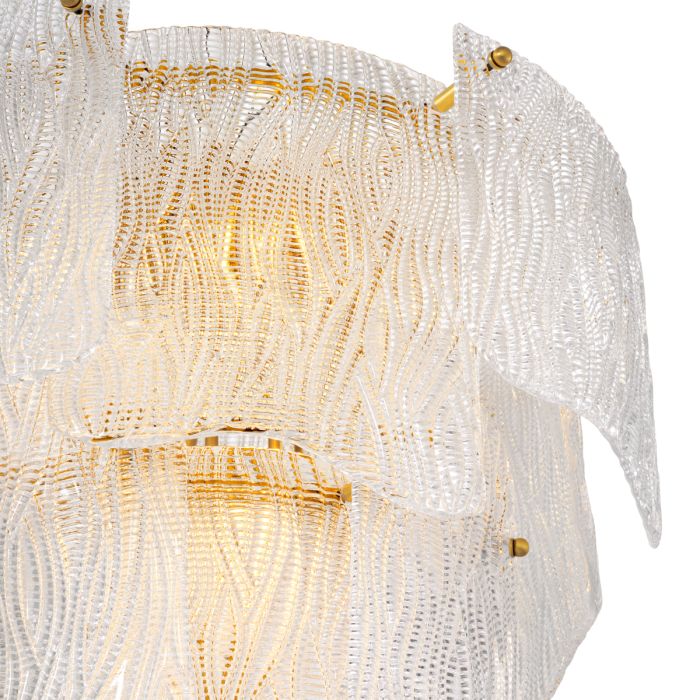 Lustre doré en verre texturé | Eichholtz Asinara S