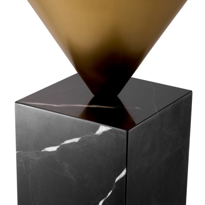 Table d'appoint dorée en marbre noir | Eichholtz Nota