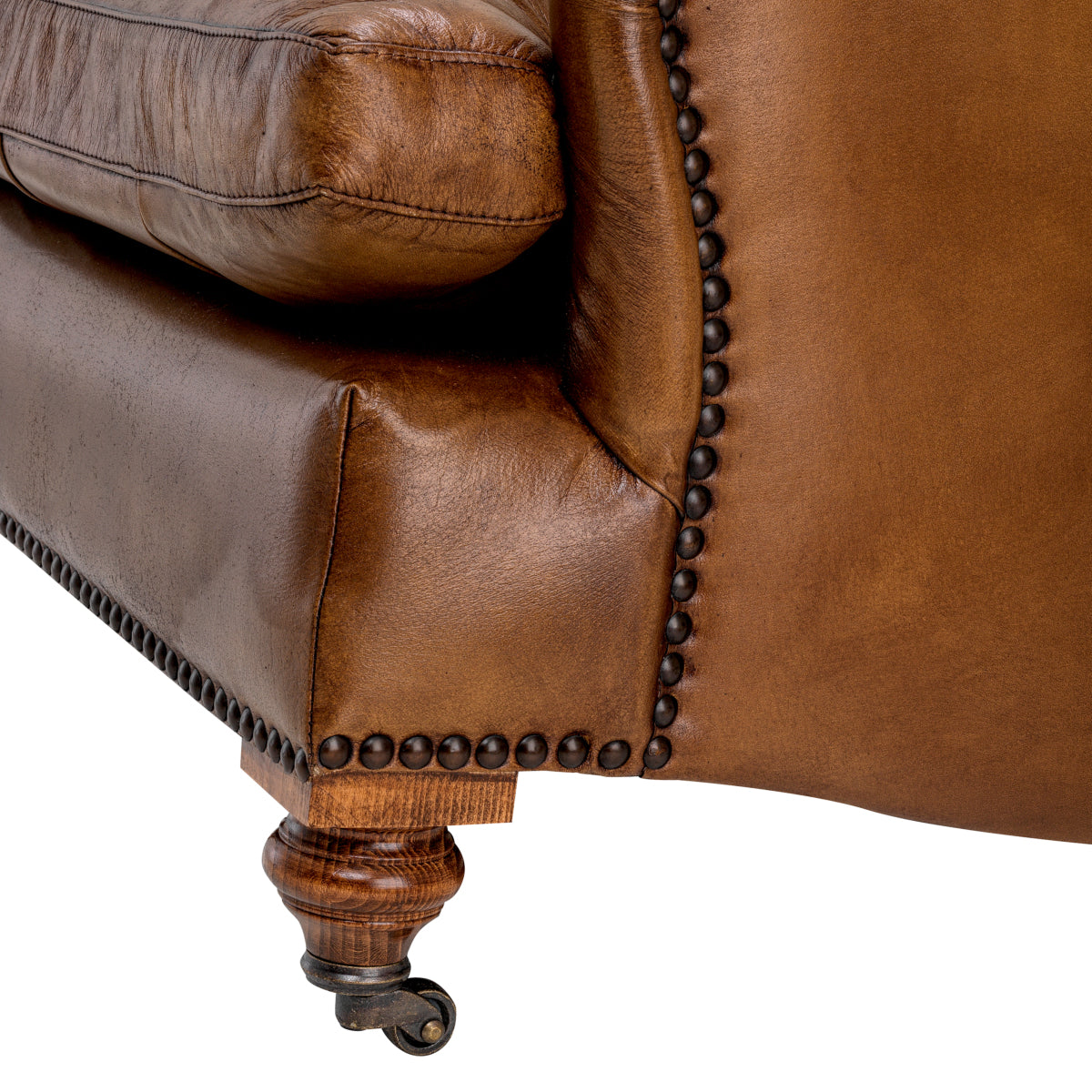 Fauteuil en cuir tabac | Eichholtz Caledonian - vue d'ambiance | REMO-HOME