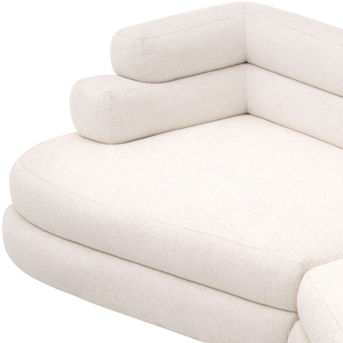 Canapé 3-4 places en tissu blanc cassé | Eichholtz Malaga L