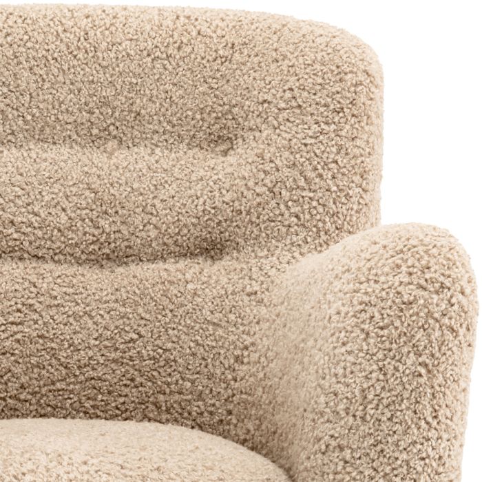Fauteuil molletonné sable | Eichholtz Bixby