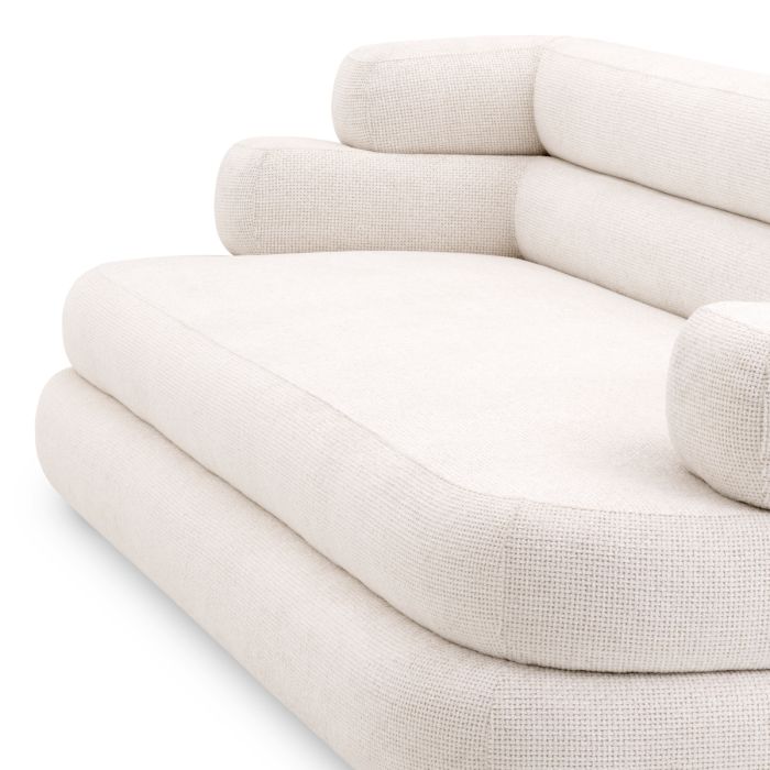 Canapé 2-3 places en tissu blanc cassé | Eichholtz Malaga S