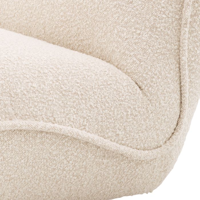 Fauteuil pivotant bouclé crème | Eichholtz Relax