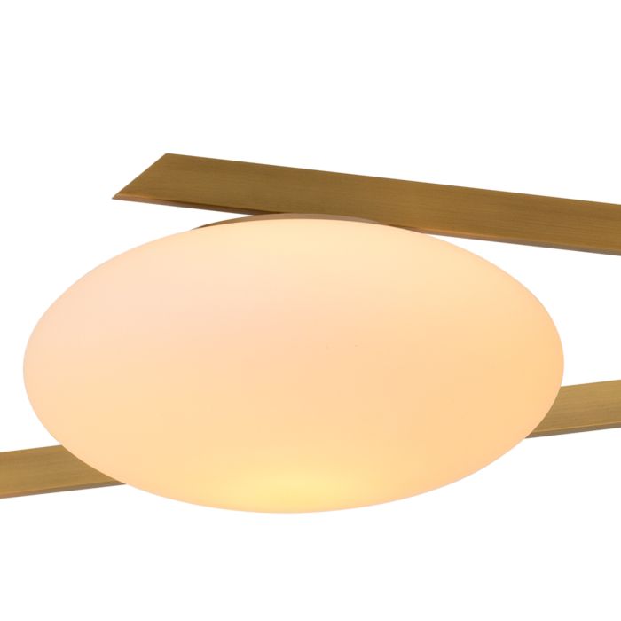 Lustre doré en verre blanc | Eichholtz Evergreen L