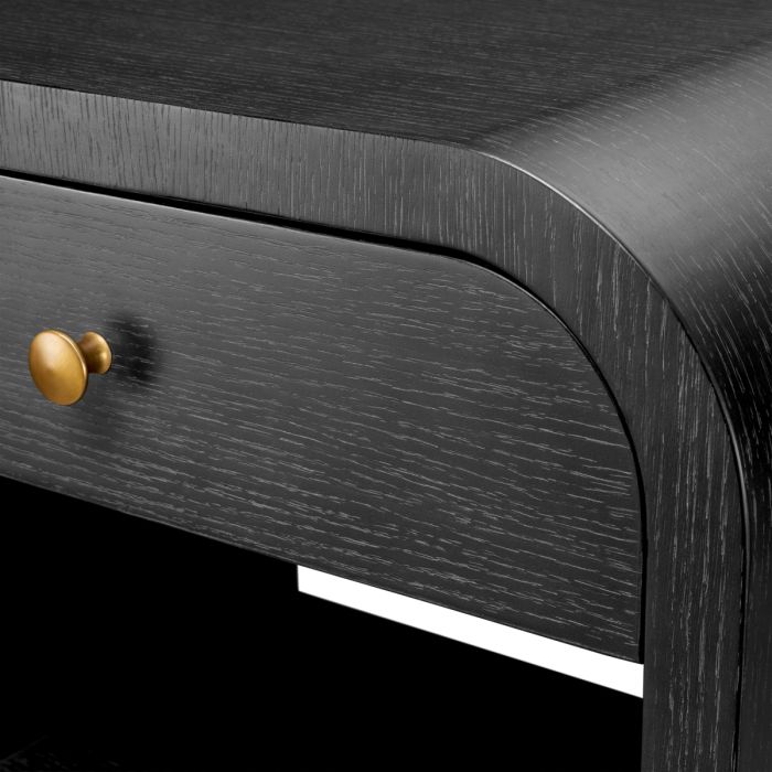 Table de chevet en chêne gris anthracite | Eichholtz Rhodes