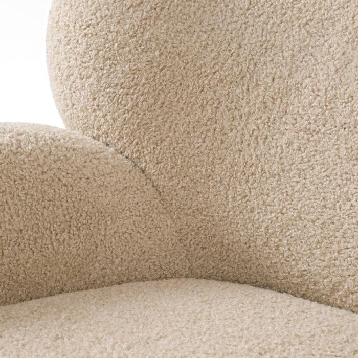 Fauteuil en tissu molletonné sable | Eichholtz Thames