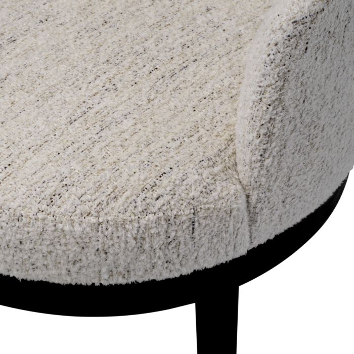 Chaise de salle à manger en tissu blanc cassé | Eichholtz Sofia
