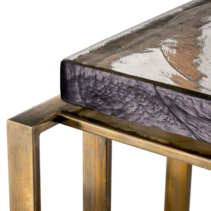 Table d'appoint dorée en verre soufflé | Eichholtz Crescent