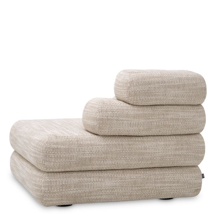 Module d'angle droit modulable en tissu sable | Eichholtz Malaga