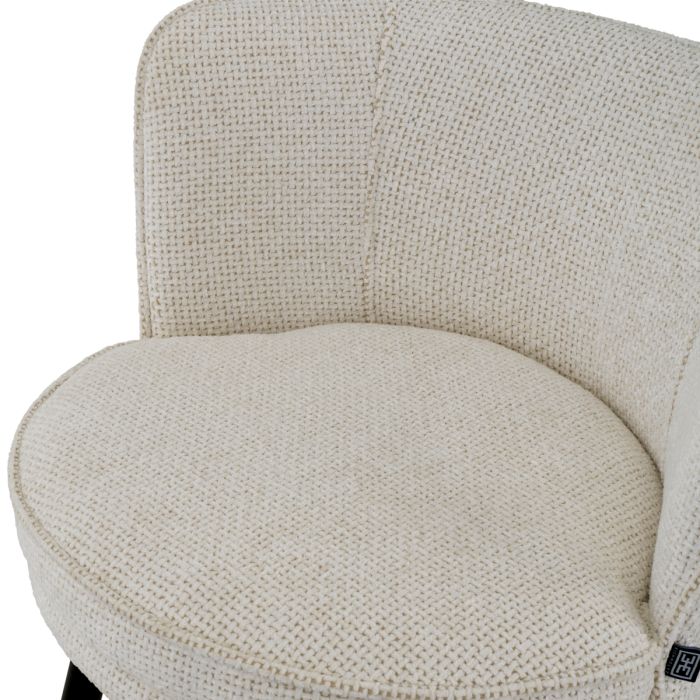 Chaise de comptoir en tissu blanc cassé | Eichholtz Grenada