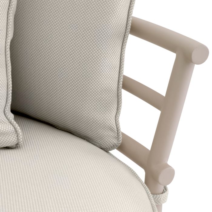 Canapé d'extérieur 3 places en métal sable | Eichholtz Laguno Right