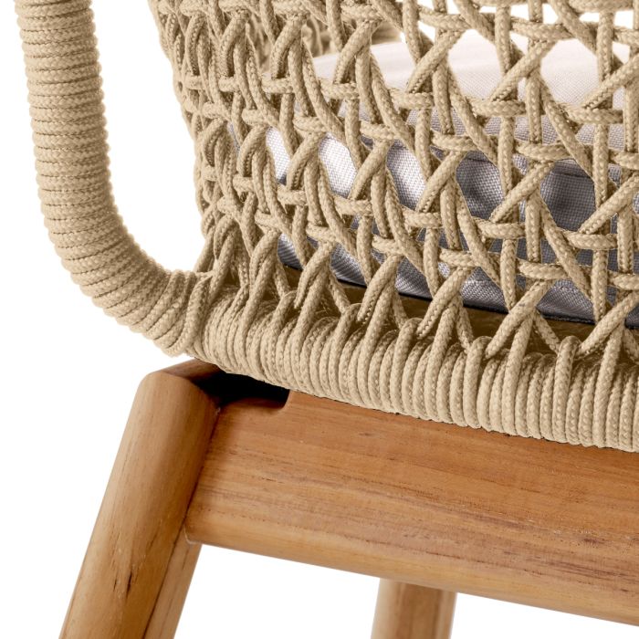 Chaise extérieure en cordage crème | Eichholtz Trinity