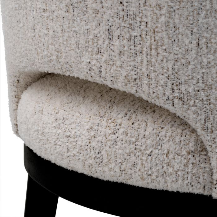Chaise de salle à manger en tissu blanc cassé | Eichholtz Sofia