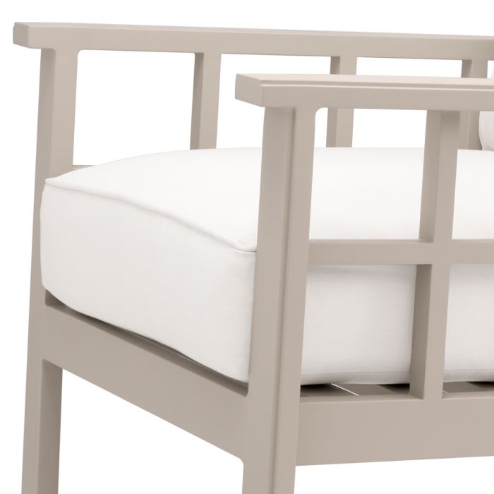 Fauteuil d'extérieur en métal sable | Eichholtz Cap-Ferrat