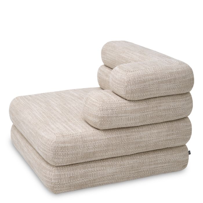 Module d'angle droit modulable en tissu sable | Eichholtz Malaga