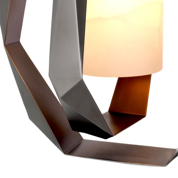 Lustre en bronze et en albâtre | Eichholtz Santos Double