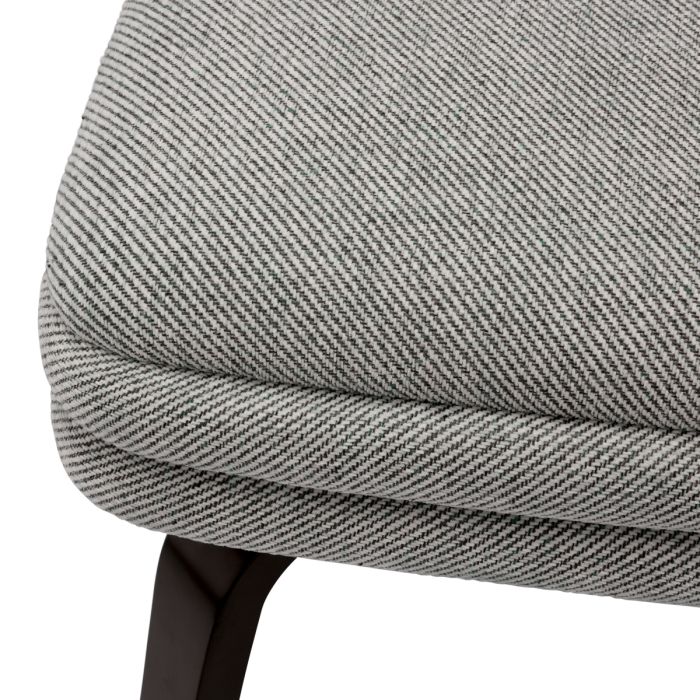 Chaise de salle à manger en tissu gris | Eichholtz Lucia