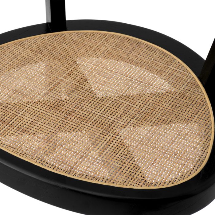 Chaise de salle à manger noire en rotin | Eichholtz Alvear