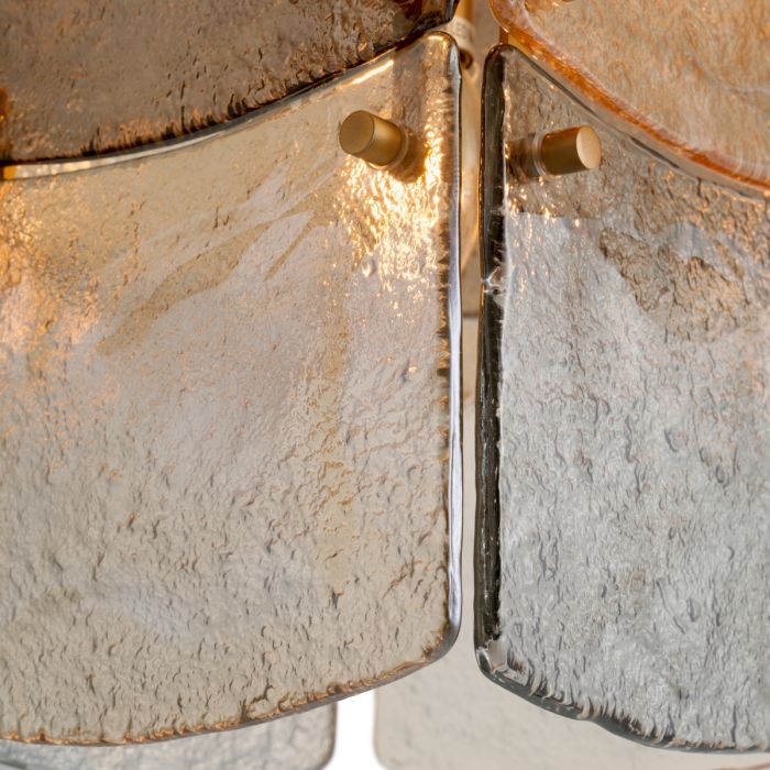 Lustre en laiton et verre soufflé | Eichholtz Laurent