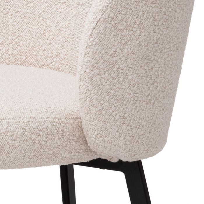 Chaise de salle à manger bouclé crème (lot de 2) | Eichholtz Lloyd