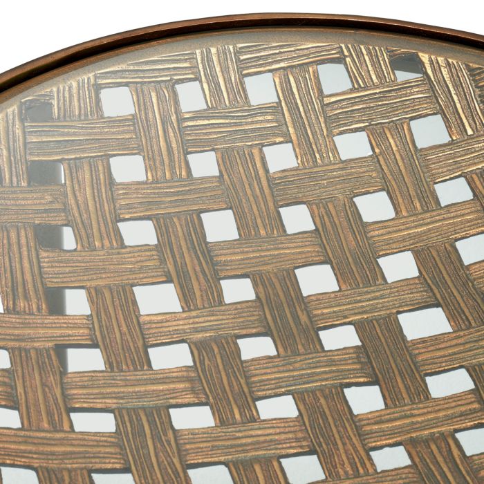 Table d'appoint dorée en verre transparent | Eichholtz Sorrento
