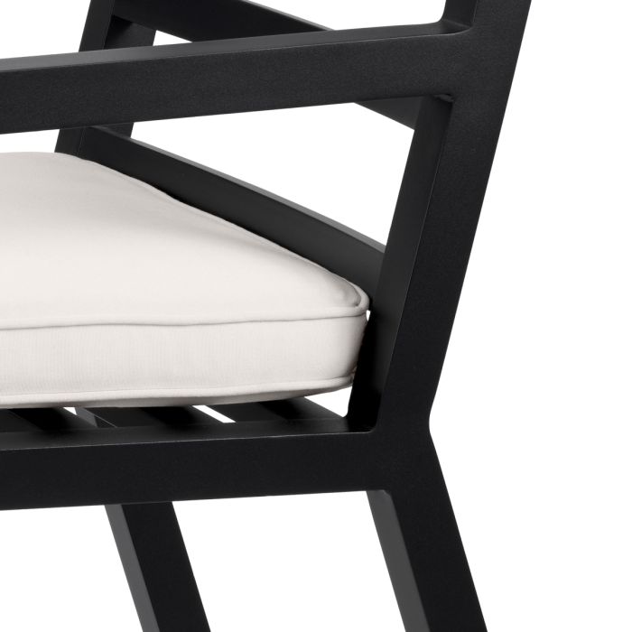 Chaise extérieure en métal noir | Eichholtz Delta