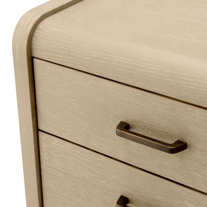 Table de chevet en chêne blanchi | Eichholtz Joane
