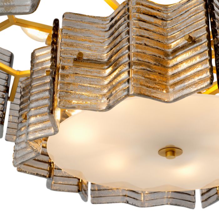 Lustre dorée en verre fumé | Eichholtz Silvano