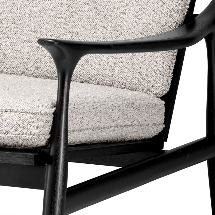Fauteuil bouclé gris | Eichholtz Manzo