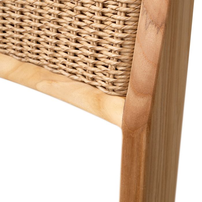 Chaise extérieure avec teck et cordage marron | Eichholtz Niclas
