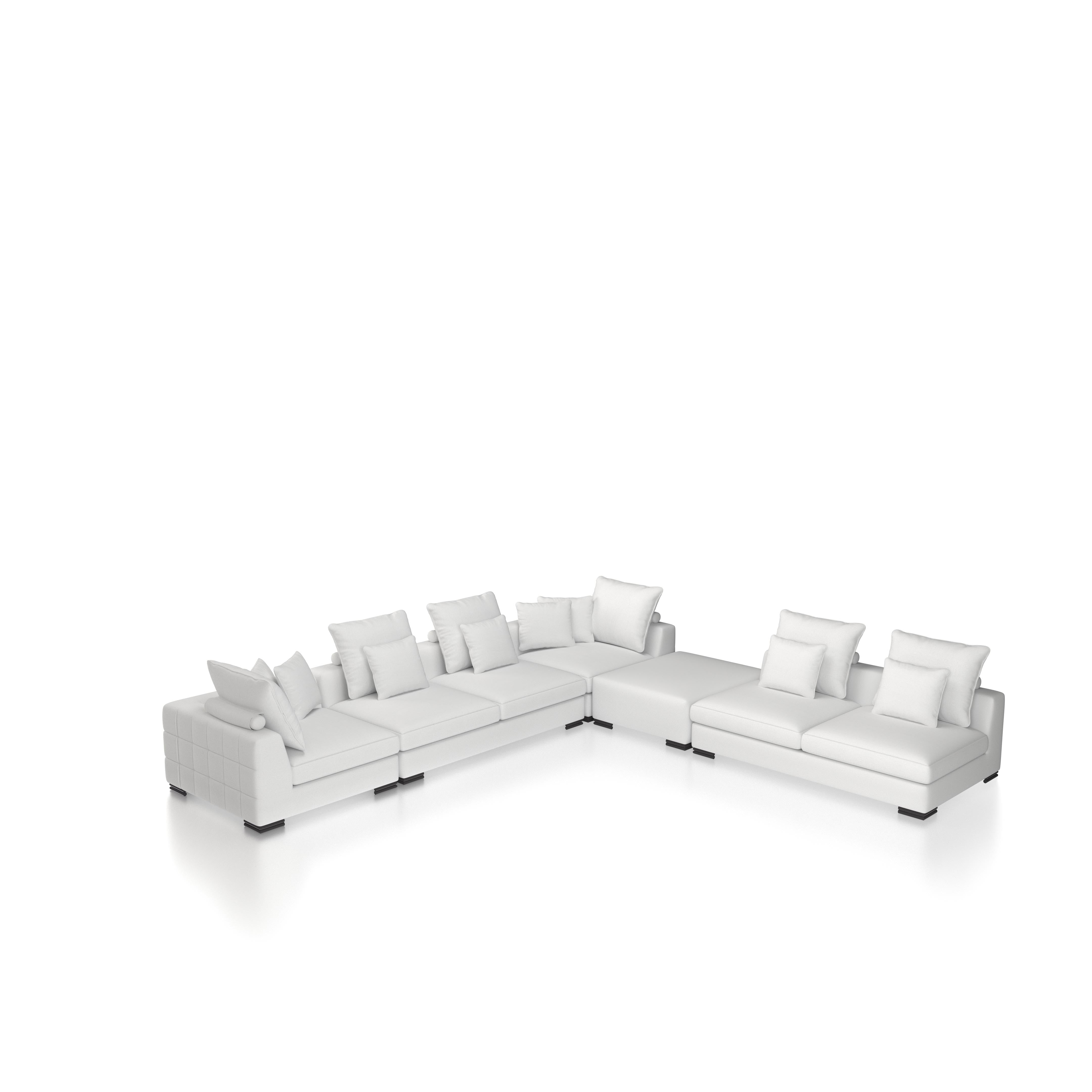 Canapé modulable 2 places en tissu blanc Avalon | Eichholtz Clifford - vue d'ambiance | REMO-HOME