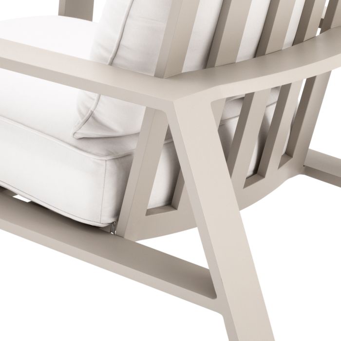 Fauteuil d'extérieur en métal sable | Eichholtz Belle Vue