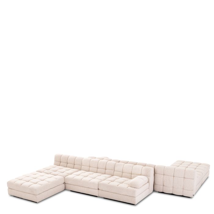 Module d'angle droit bouclé crème | Eichholtz Dean