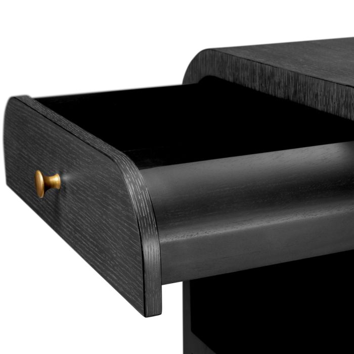 Table de chevet en chêne gris anthracite | Eichholtz Rhodes