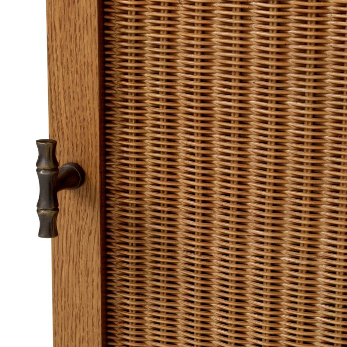 Bureau en chêne marron et rotin | Eichholtz Borchard