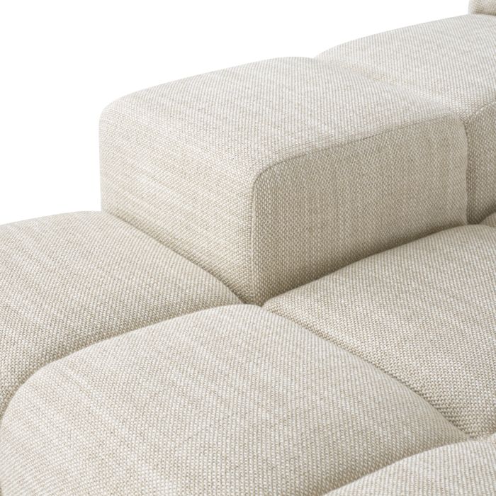 Canapé modulable méridienne en tissu beige | Eichholtz Hunter Left