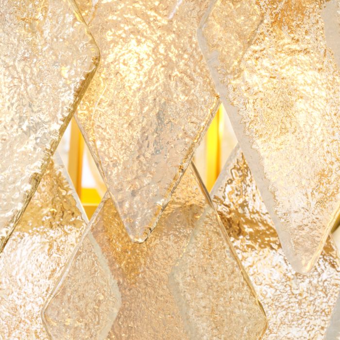 Lustre en laiton et verre soufflé | Eichholtz Rhombus L