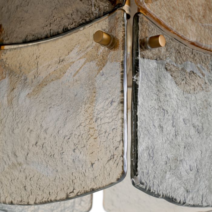 Lustre en laiton et verre soufflé | Eichholtz Laurent