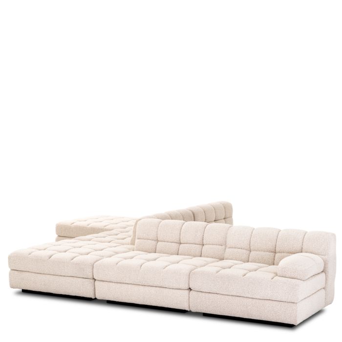 Module d'angle droit bouclé crème | Eichholtz Dean