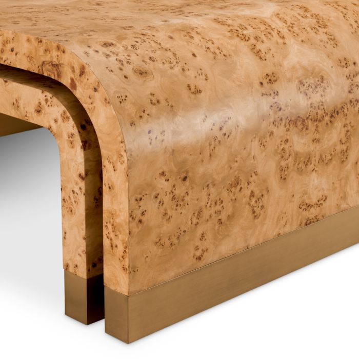 Table basse en bois brun (lot de 3) | Eichholtz Quinton