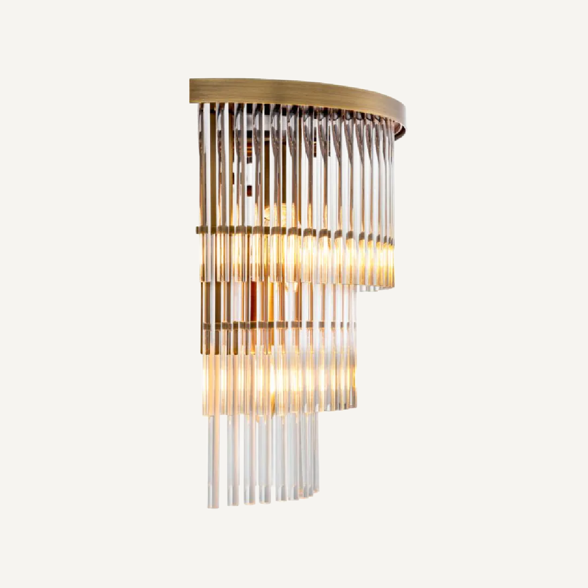 Applique murale dorée en verre transparent | Eichholtz East | REMO-HOME, mobilier et décoration d'intérieur
