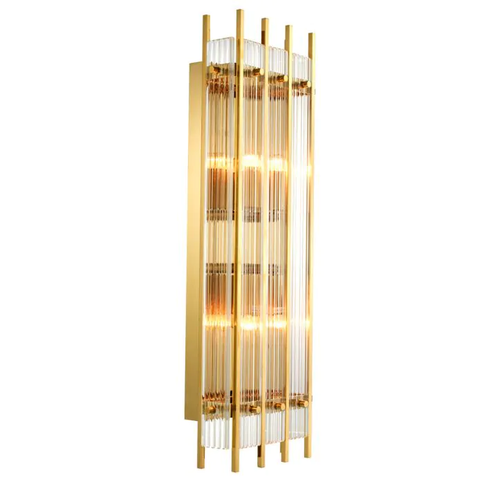 Applique murale dorée en verre transparent | Eichholtz Sparks L | REMO-HOME, mobilier et décoration d'intérieur