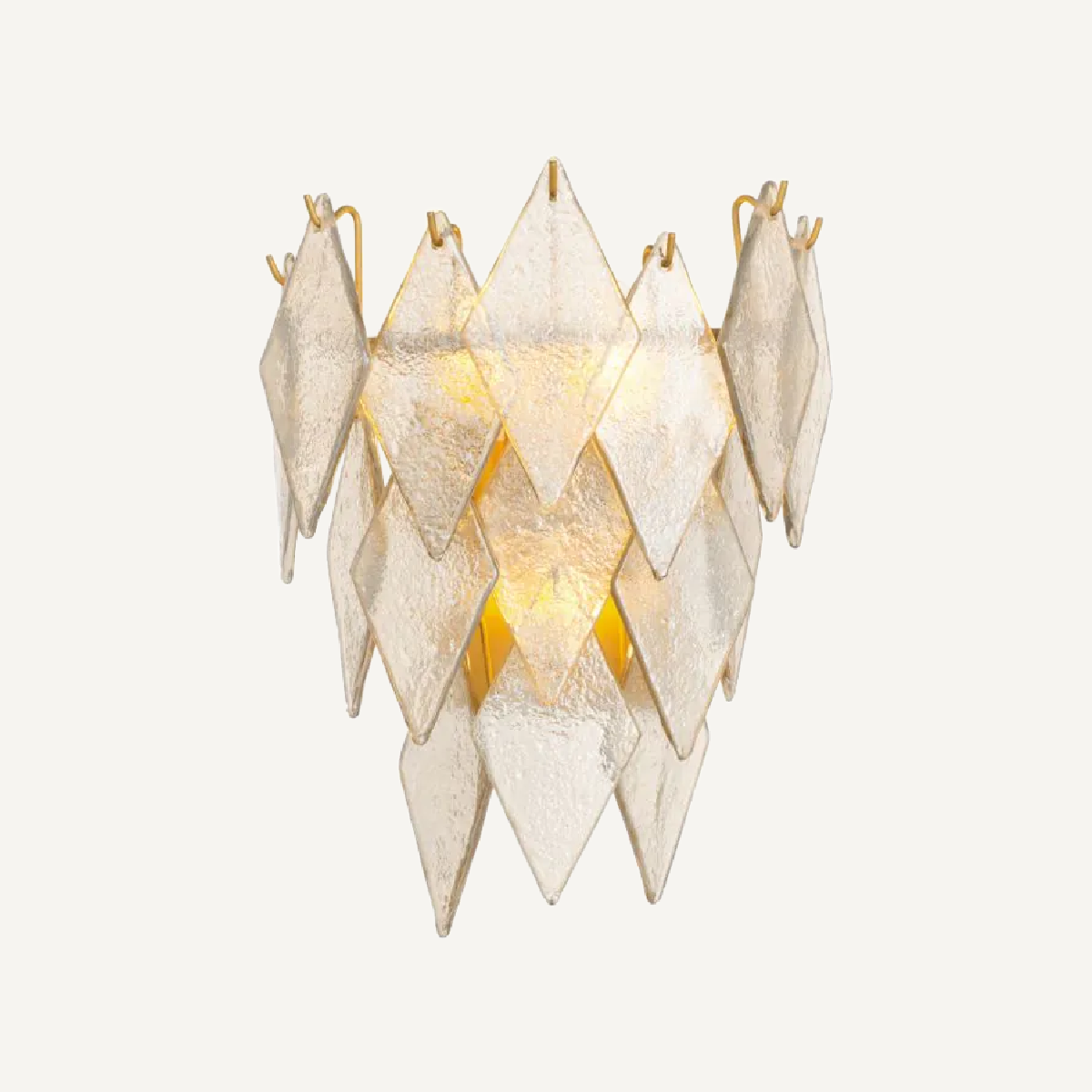 Applique murale en laiton vieilli et verre soufflé | Eichholtz Rhombus | REMO-HOME, mobilier et décoration d'intérieur
