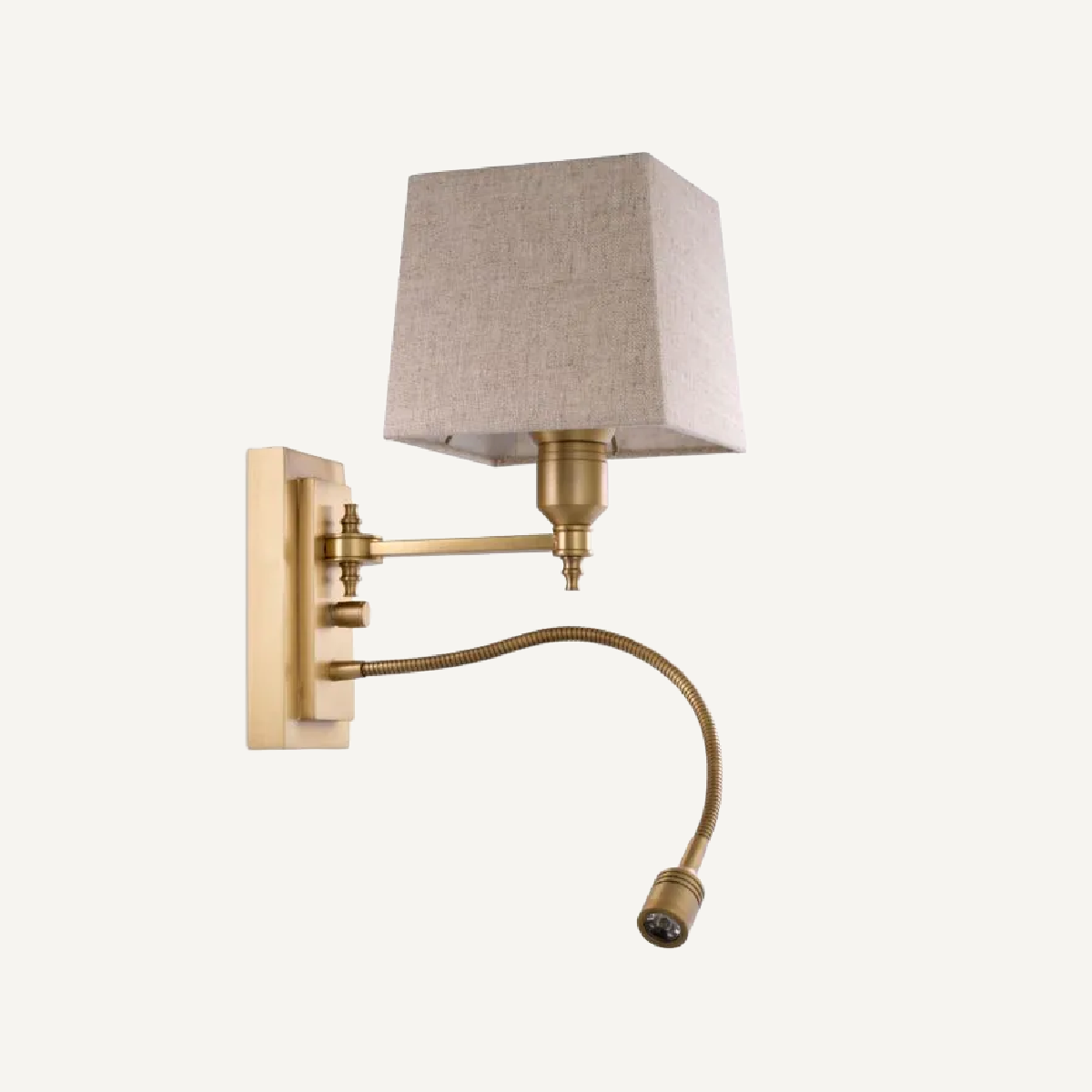 Applique murale liseuse dorée en laiton vieilli | Eichholtz Ellington | REMO-HOME, mobilier et décoration d'intérieur