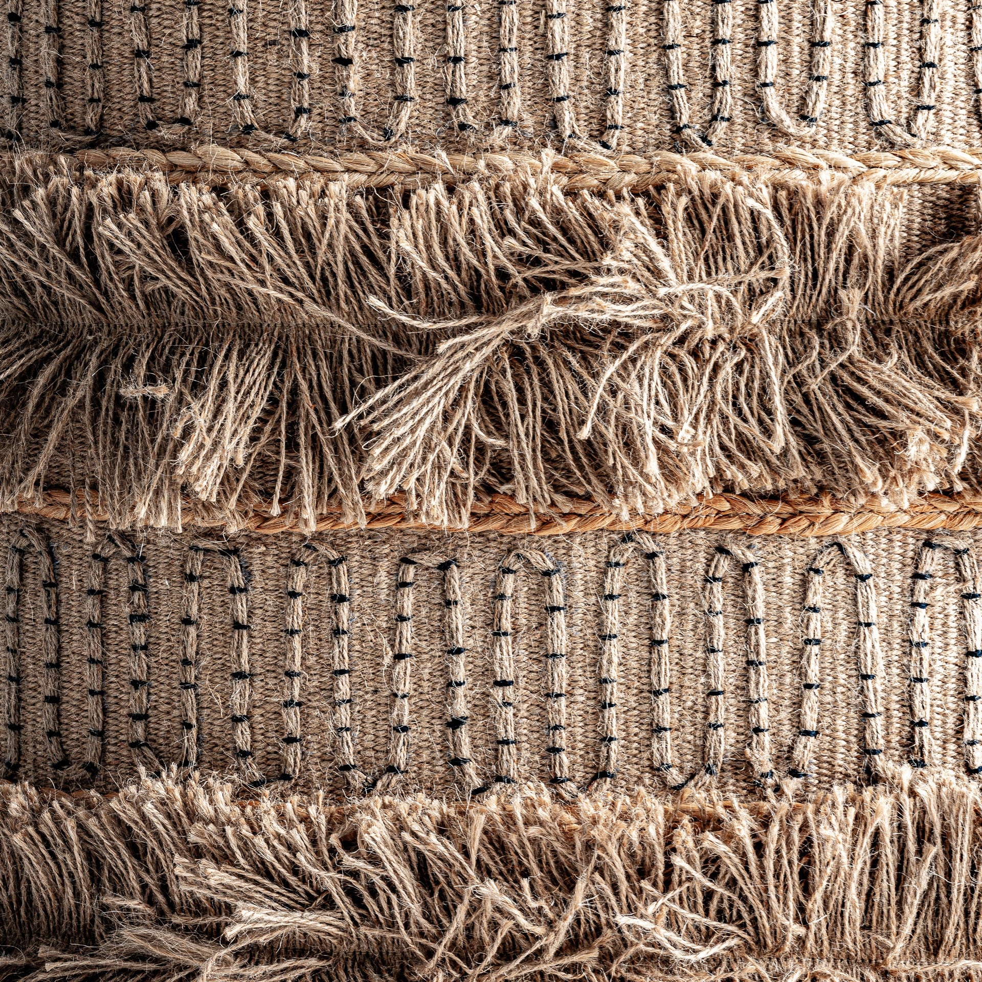 Banc bois mangue coton jute beige | VICAL Jacquard | REMO-HOME, mobilier design et décoration d'intérieur