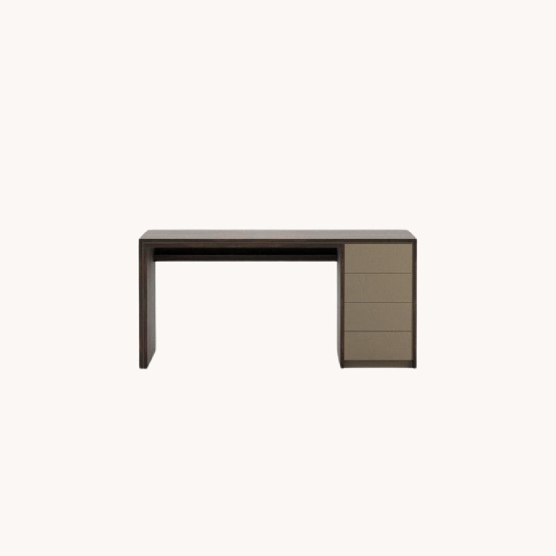 Bureau en bois d'eucalyptus marron fumé mat | Laskasas Cape