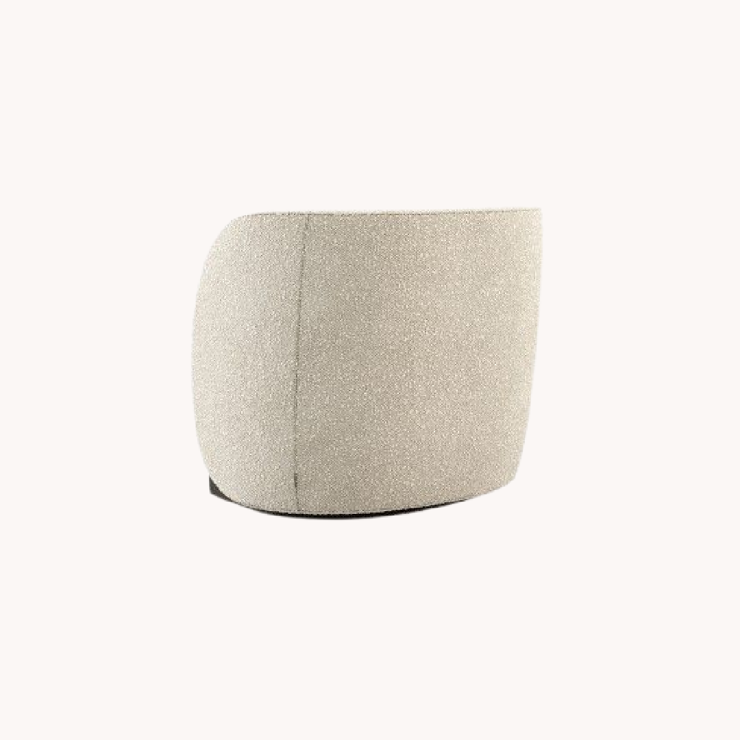 Fauteuil en tissu beige | Laskasas Ambrose