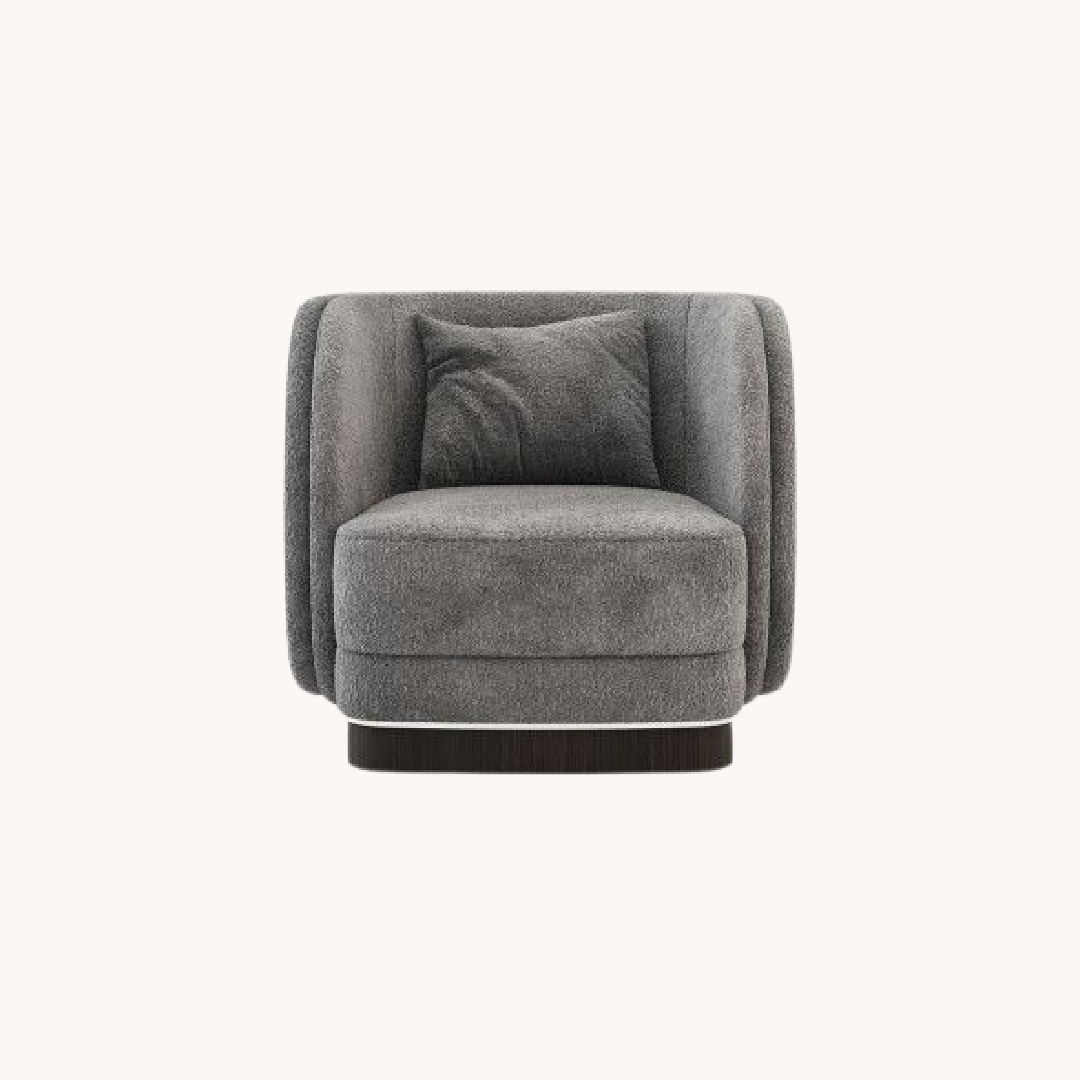 Fauteuil en tissu beige | Laskasas Ambrose