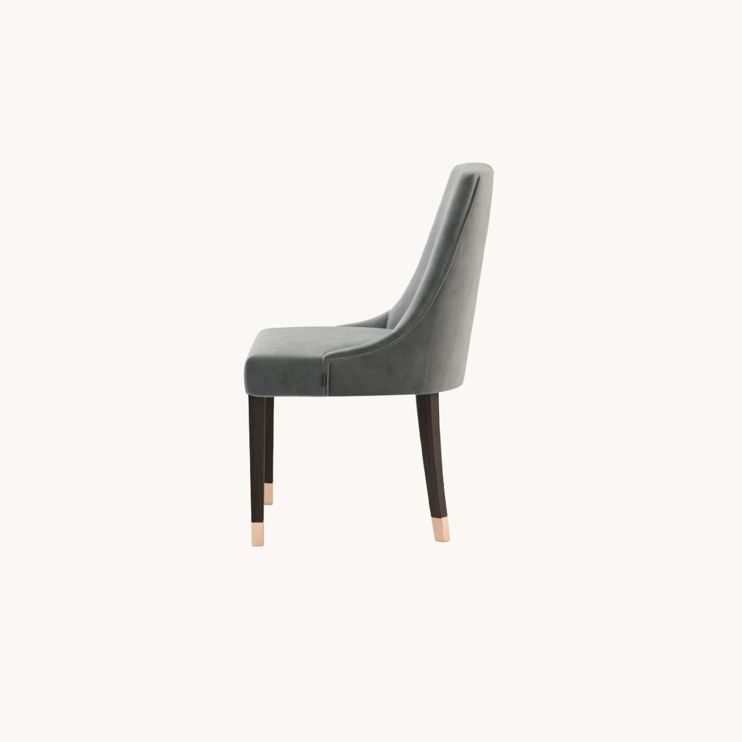 Chaise de salle à manger en tissu anthracite | Laskasas Prestige | REMO, mobilier et décoration d'intérieur