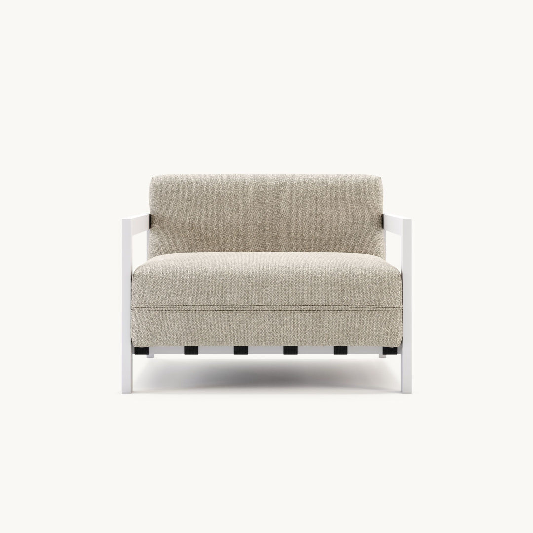 Fauteuil d'extérieur en tissu sable | Domkapa Bondi | REMO, mobilier et décoration d'extérieur